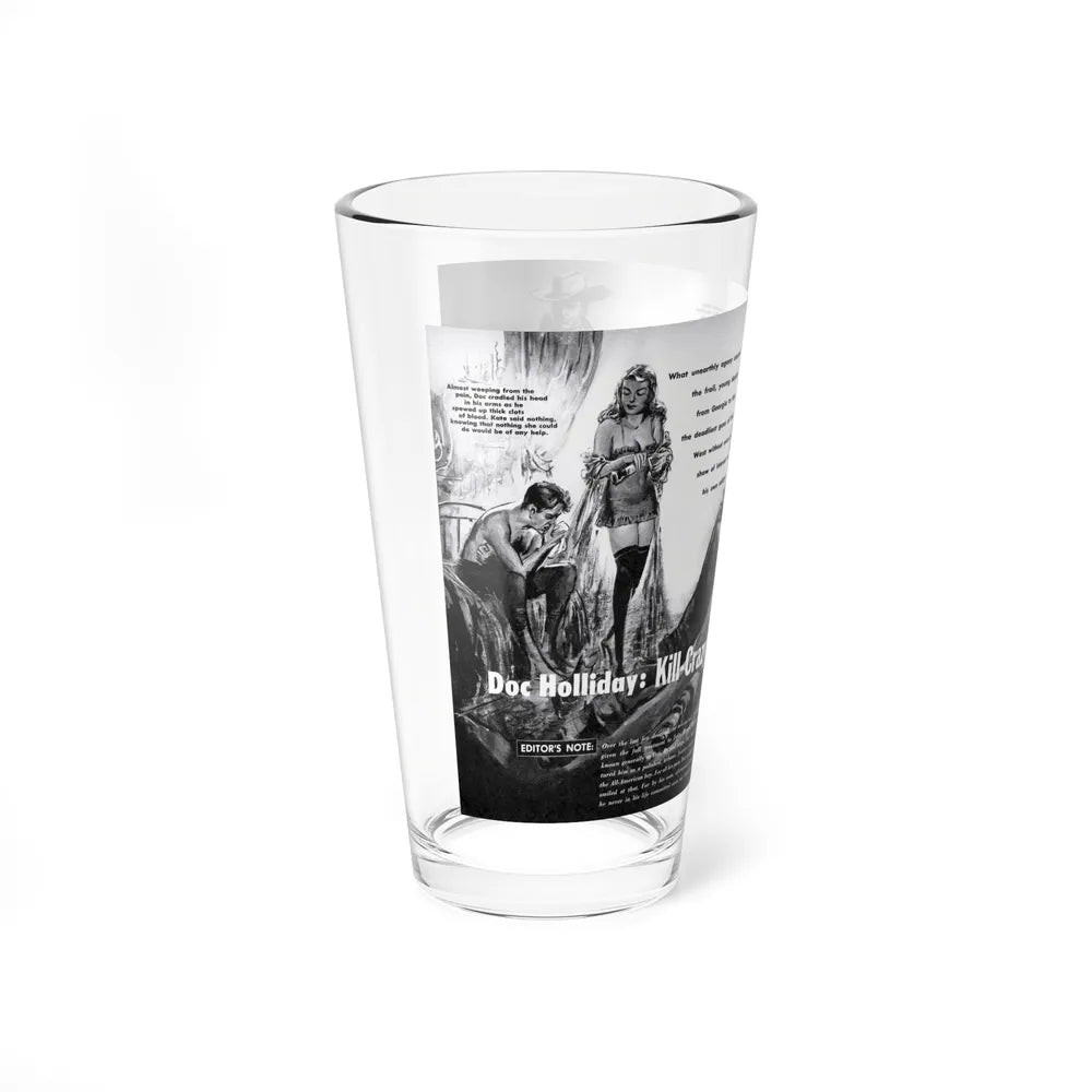 Doc Holliday - Kill-Crazy dead man of Tombstone, Man's Adventure, December 1958 - Pint Glass 16oz-Go Mug Yourself