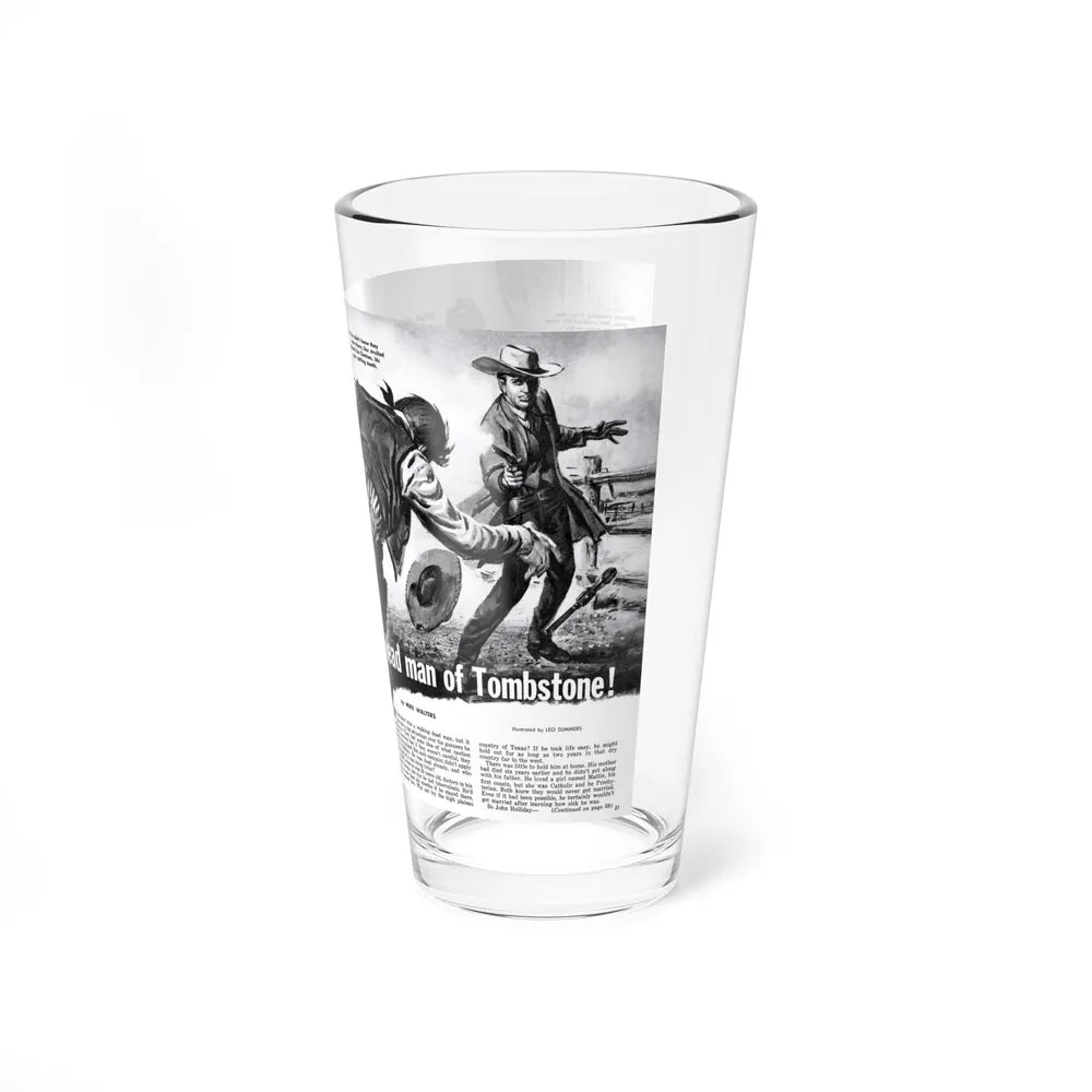 Doc Holliday - Kill-Crazy dead man of Tombstone, Man's Adventure, December 1958 - Pint Glass 16oz-Go Mug Yourself