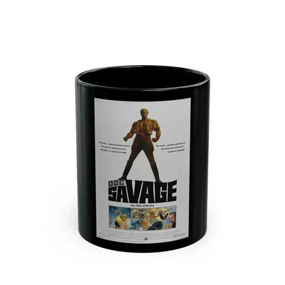 DOC SAVAGE THE MAN  OF BRONZE 1975 Movie Poster - Black Coffee Mug 11oz - Go Mug Yourself
