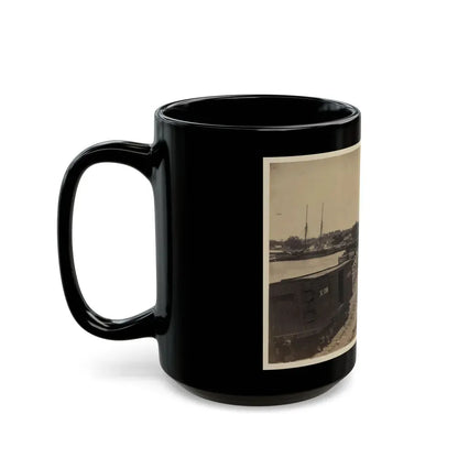 Dock On The South Side Of The James River, Opposite Richmond, Va.(2) (U.S. Civil War) Black Coffee Mug - Go Mug Yourself