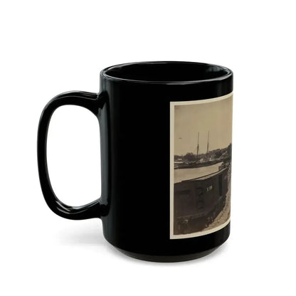 Dock On The South Side Of The James River, Opposite Richmond, Va.(2) (U.S. Civil War) Black Coffee Mug - Go Mug Yourself