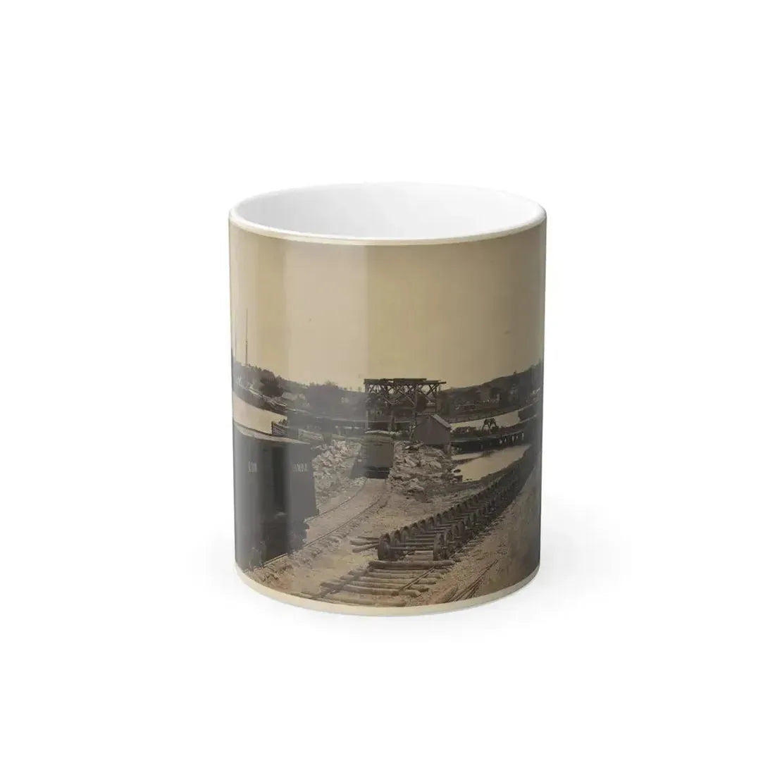 Dock on the South Side of the James River, Opposite Richmond, Va.(2) (U.S. Civil War) Color Changing Coffee Mug 11oz Default Title 11oz - Go Mug Yourself