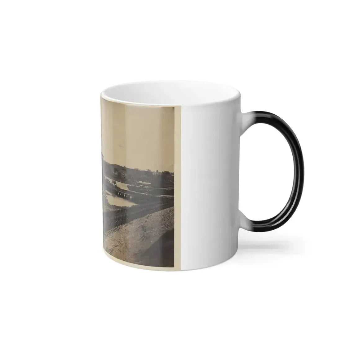 Dock on the South Side of the James River, Opposite Richmond, Va.(2) (U.S. Civil War) Color Changing Coffee Mug 11oz - Go Mug Yourself
