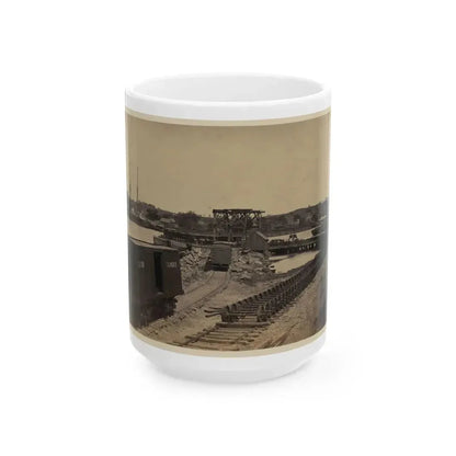 Dock On The South Side Of The James River, Opposite Richmond, Va.(2) (U.S. Civil War) White Coffee Mug 15oz - Go Mug Yourself