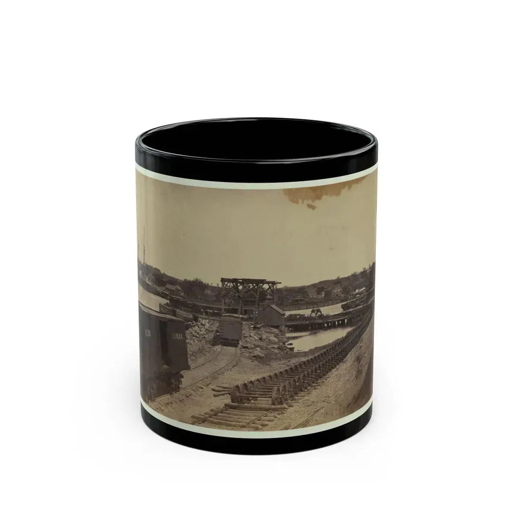 Dock On The South Side Of The James River, Opposite Richmond, Va. (U.S. Civil War) Black Coffee Mug 11oz - Go Mug Yourself