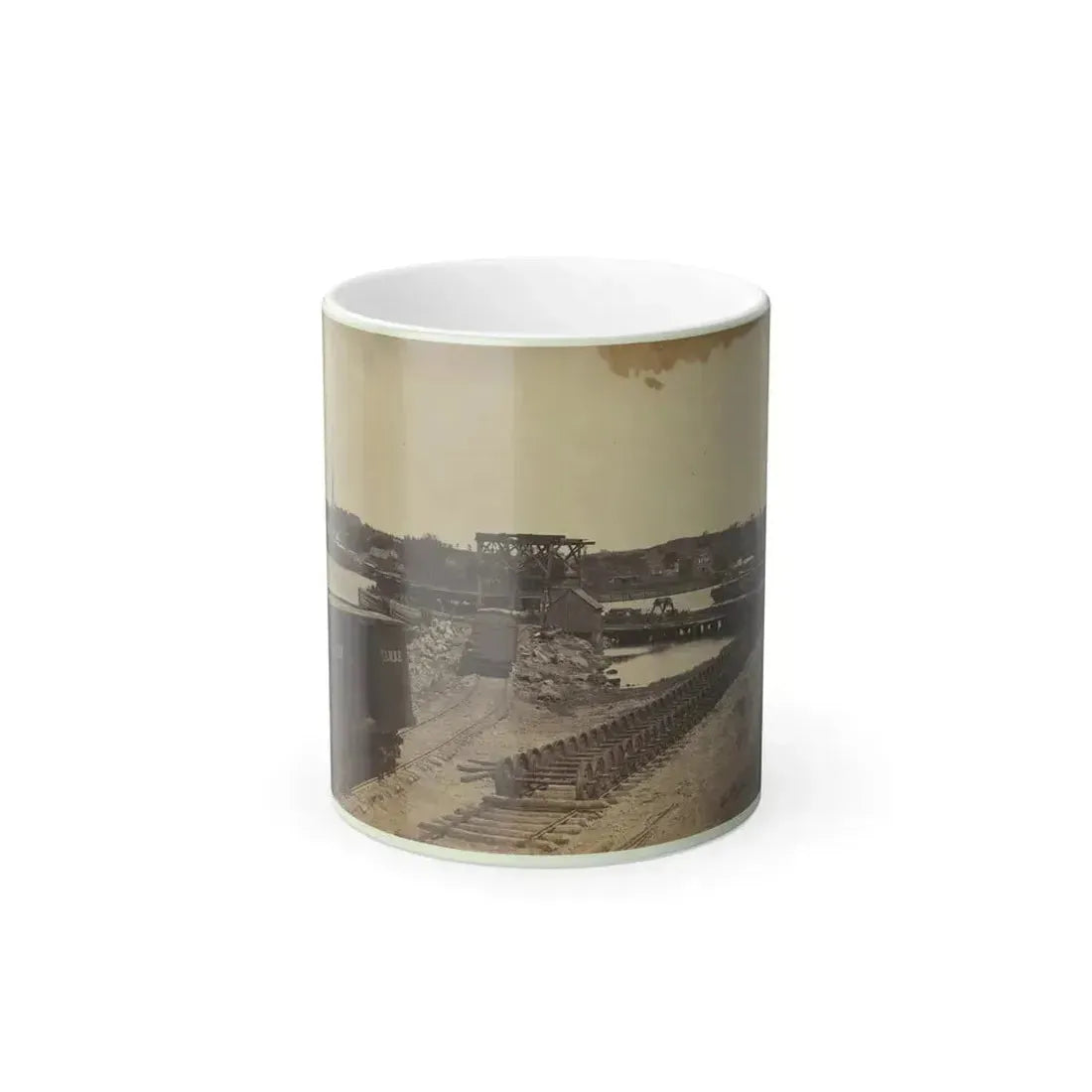 Dock on the South Side of the James River, Opposite Richmond, Va. (U.S. Civil War) Color Changing Coffee Mug 11oz Default Title 11oz - Go Mug Yourself