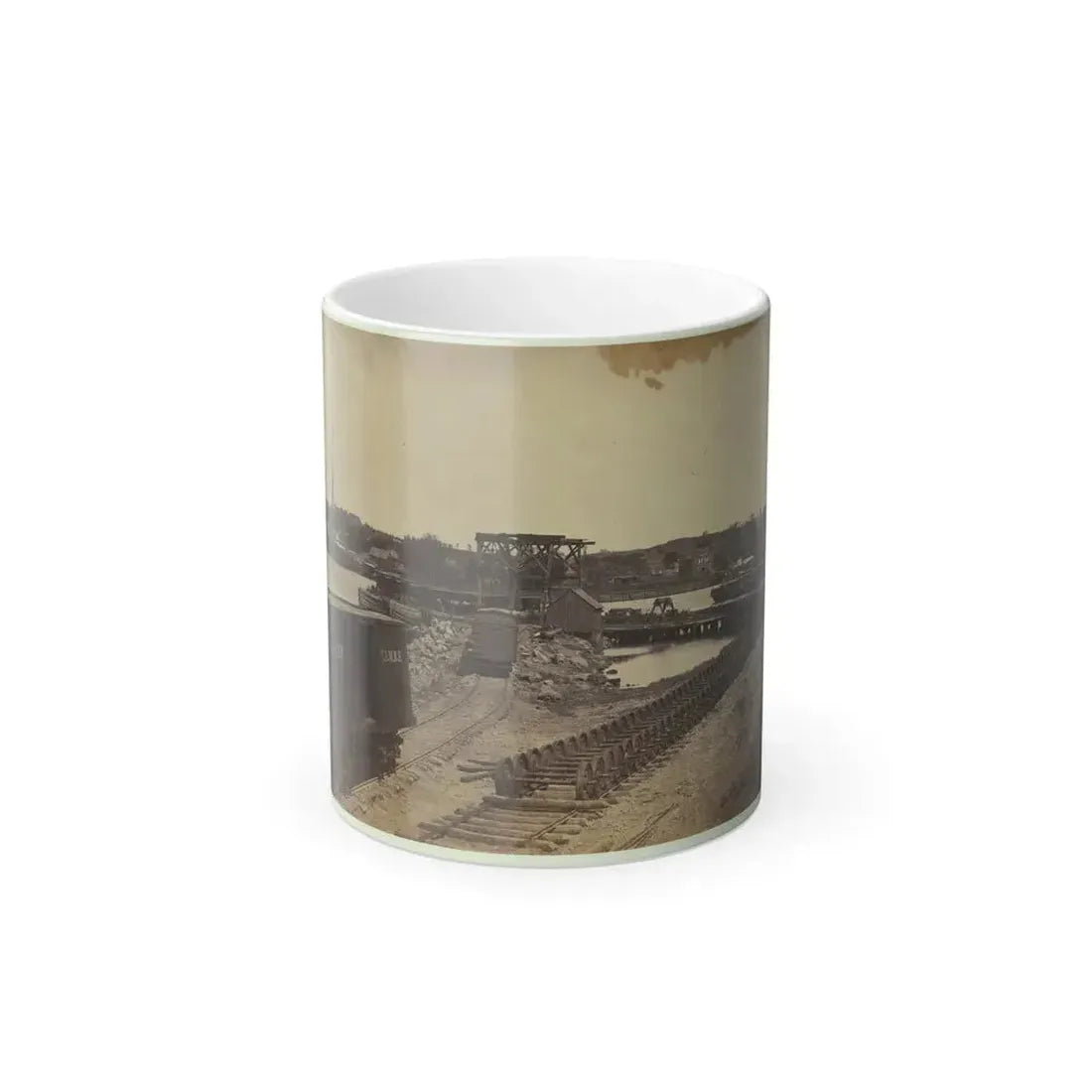 Dock on the South Side of the James River, Opposite Richmond, Va. (U.S. Civil War) Color Changing Coffee Mug 11oz Default Title 11oz - Go Mug Yourself