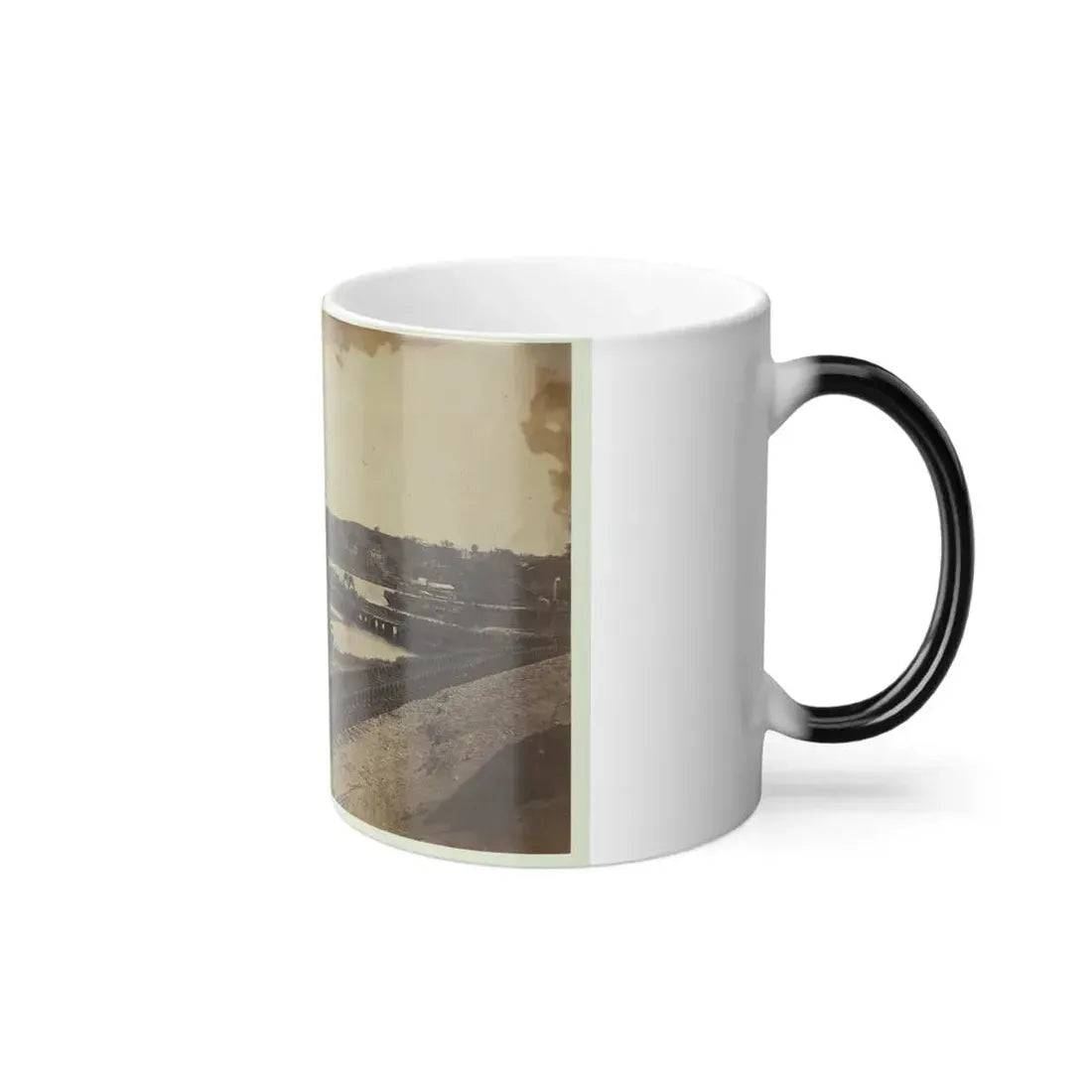 Dock on the South Side of the James River, Opposite Richmond, Va. (U.S. Civil War) Color Changing Coffee Mug 11oz - Go Mug Yourself