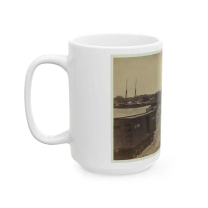 Dock On The South Side Of The James River, Opposite Richmond, Va. (U.S. Civil War) White Coffee Mug - Go Mug Yourself