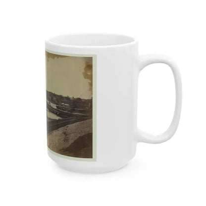 Dock On The South Side Of The James River, Opposite Richmond, Va. (U.S. Civil War) White Coffee Mug - Go Mug Yourself
