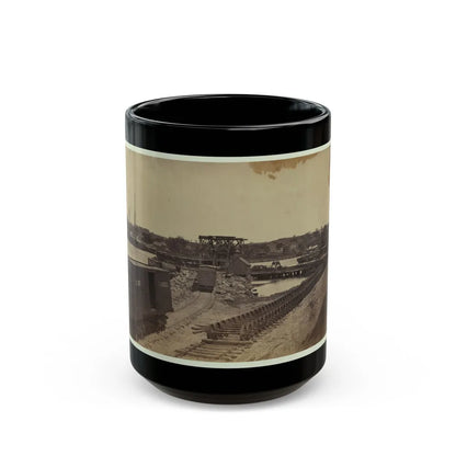 Dock On The South Side Of The James River, Opposite Richmond, Va. (U.S. Civil War) Black Coffee Mug-15oz-Go Mug Yourself