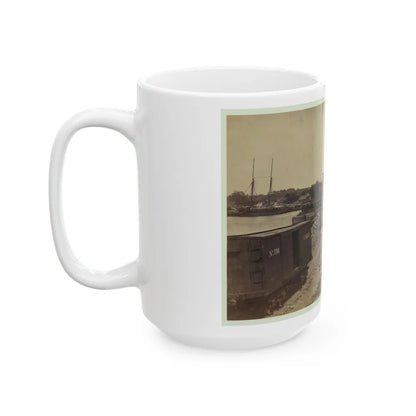 Dock On The South Side Of The James River, Opposite Richmond, Va. (U.S. Civil War) White Coffee Mug-Go Mug Yourself