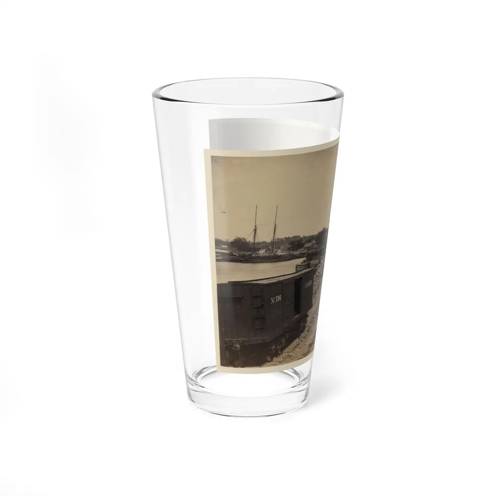 Dock On The South Side Of The James River, Opposite Richmond, Va.(2) (U.S. Civil War) Pint Glass 16oz-Go Mug Yourself