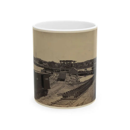 Dock On The South Side Of The James River, Opposite Richmond, Va.(2) (U.S. Civil War) White Coffee Mug-11oz-Go Mug Yourself