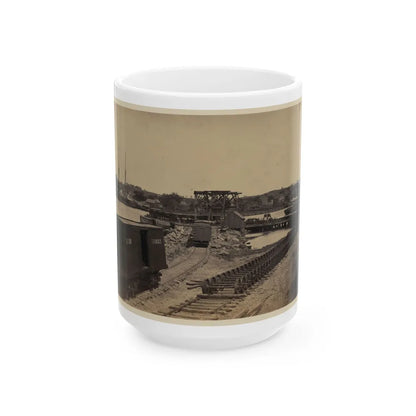 Dock On The South Side Of The James River, Opposite Richmond, Va.(2) (U.S. Civil War) White Coffee Mug-15oz-Go Mug Yourself