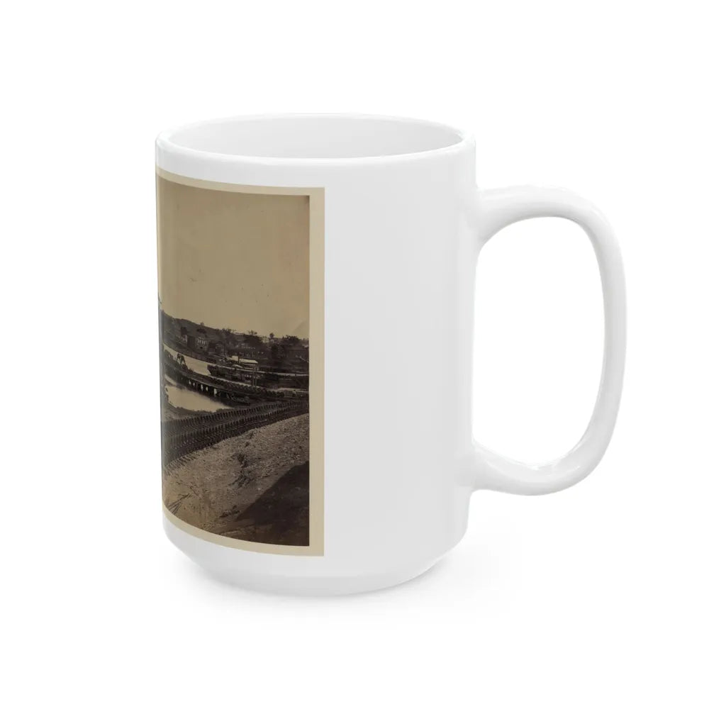 Dock On The South Side Of The James River, Opposite Richmond, Va.(2) (U.S. Civil War) White Coffee Mug-Go Mug Yourself