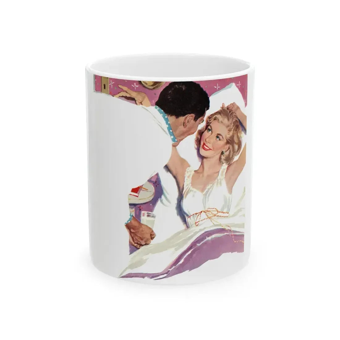 Doctor And Son by Richard Gordon, Woman's Own magazine, 1959 - White Coffee Mug 11oz - Go Mug Yourself
