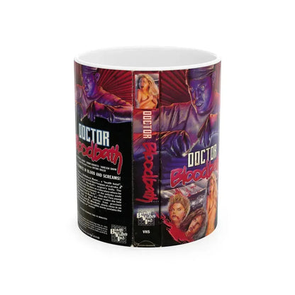 DOCTOR BLOODBATH (VHS COVER) - White Coffee Mug 11oz - Go Mug Yourself