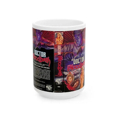 DOCTOR BLOODBATH (VHS COVER) - White Coffee Mug 15oz - Go Mug Yourself