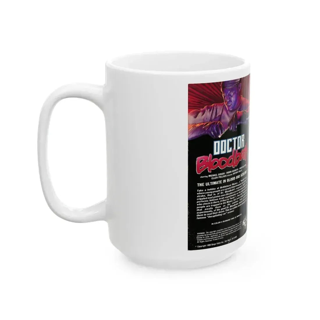 DOCTOR BLOODBATH (VHS COVER) - White Coffee Mug - Go Mug Yourself