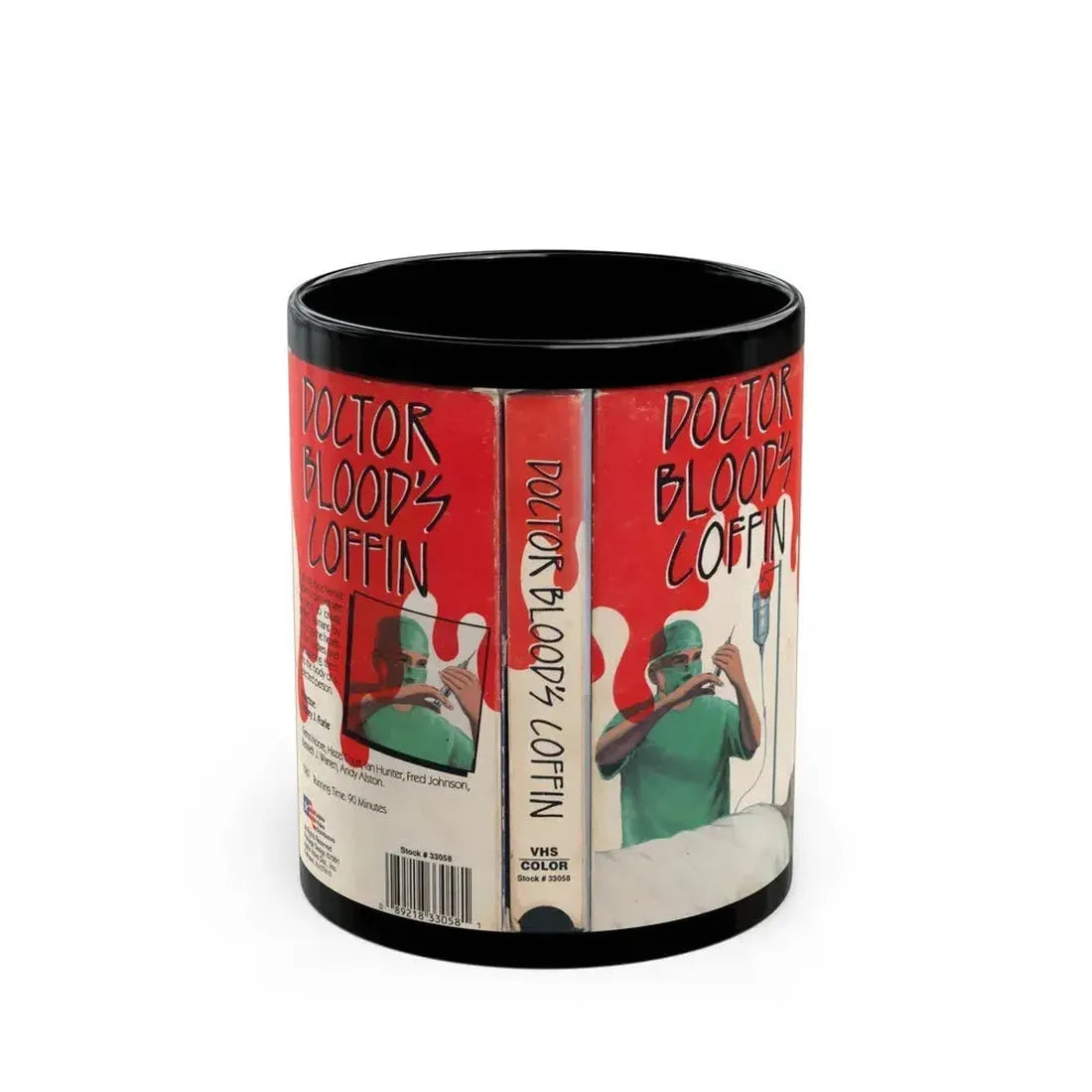 DOCTOR BLOODS COFFIN (VHS COVER) - Black Coffee Mug 11oz - Go Mug Yourself