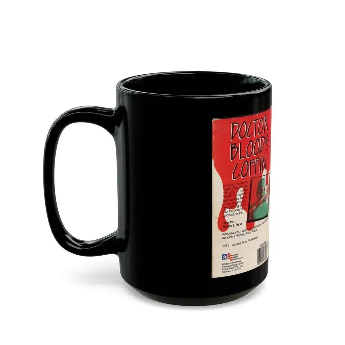 DOCTOR BLOODS COFFIN (VHS COVER) - Black Coffee Mug - Go Mug Yourself