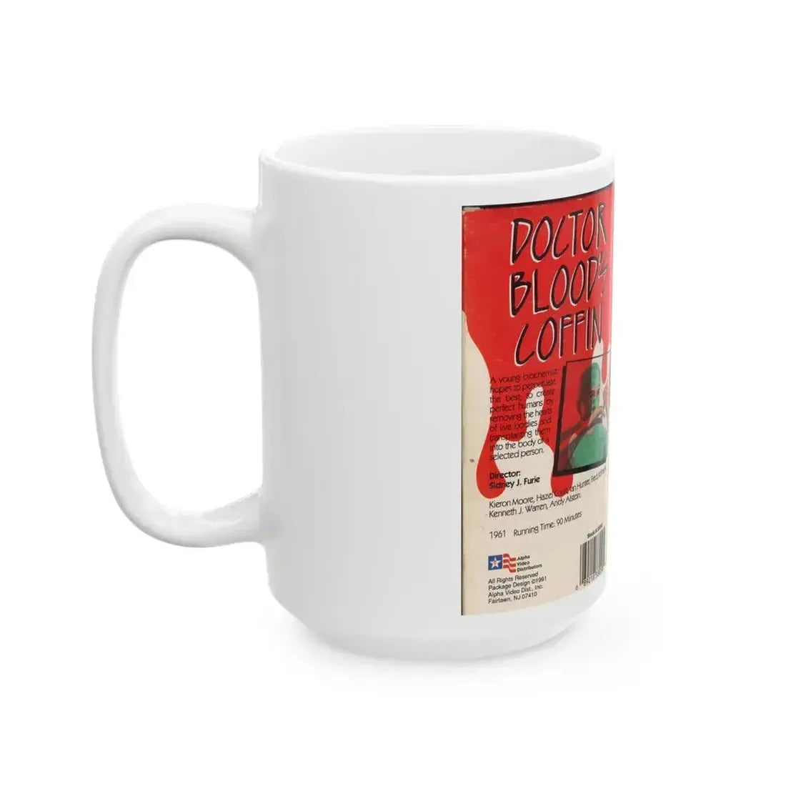 DOCTOR BLOODS COFFIN (VHS COVER) - White Coffee Mug - Go Mug Yourself
