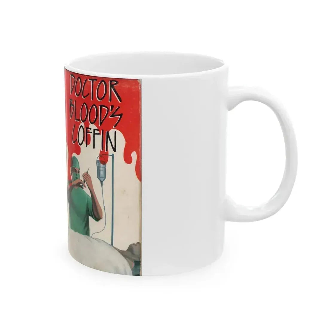 DOCTOR BLOODS COFFIN (VHS COVER) - White Coffee Mug - Go Mug Yourself