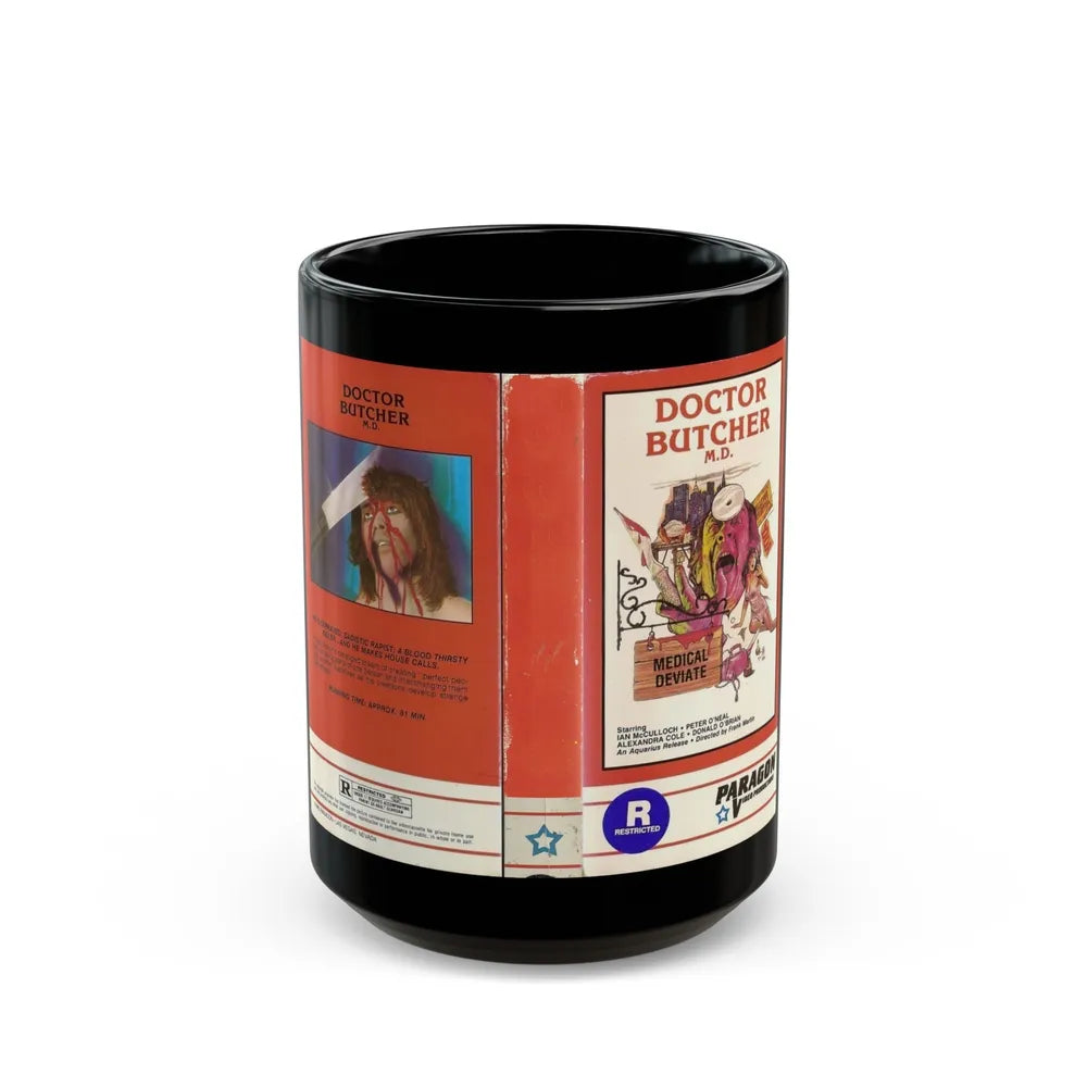 DOCTOR BUTCHER MD (VHS COVER) - Black Coffee Mug-15oz-Go Mug Yourself