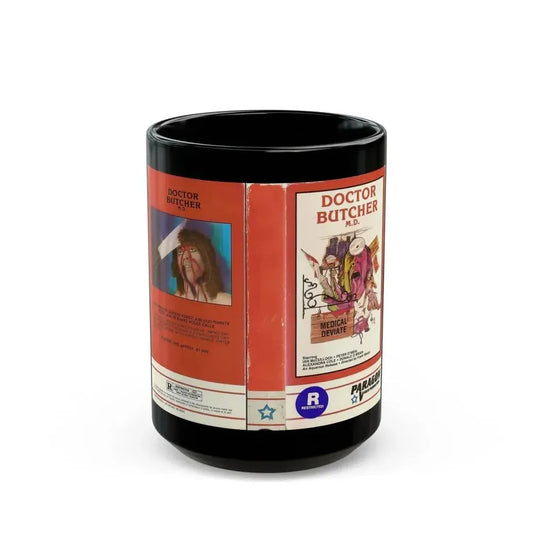 DOCTOR BUTCHER MD (VHS COVER) - Black Coffee Mug 15oz - Go Mug Yourself