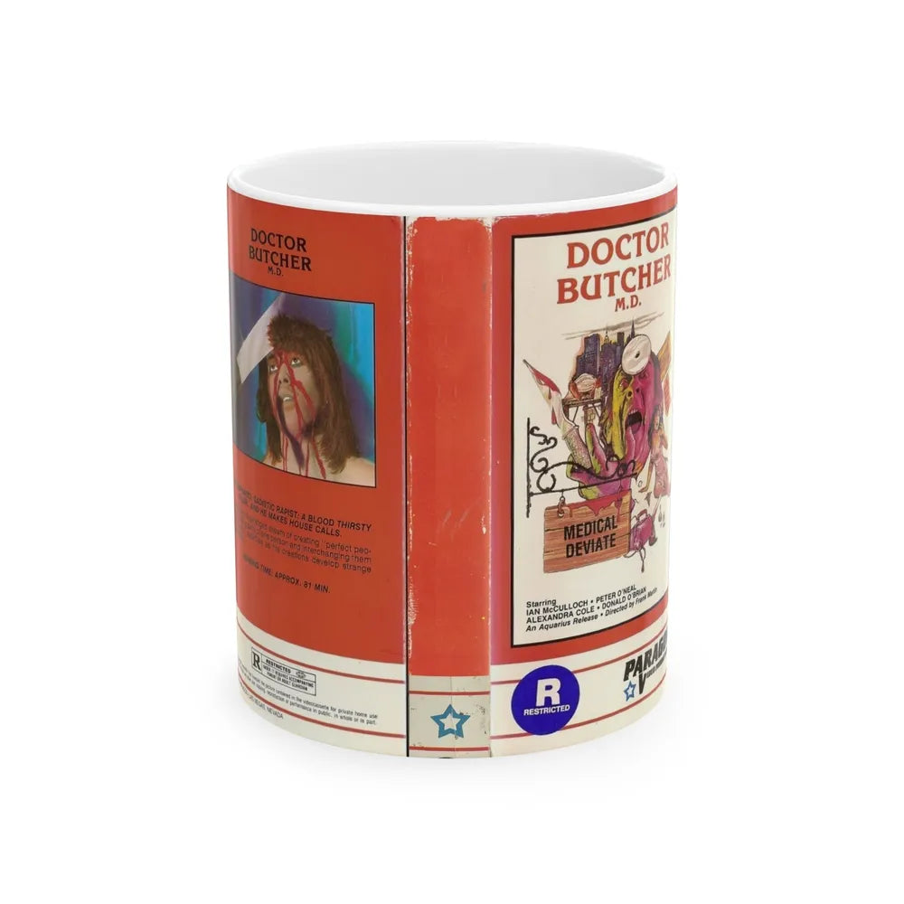 DOCTOR BUTCHER MD (VHS COVER) - White Coffee Mug-11oz-Go Mug Yourself