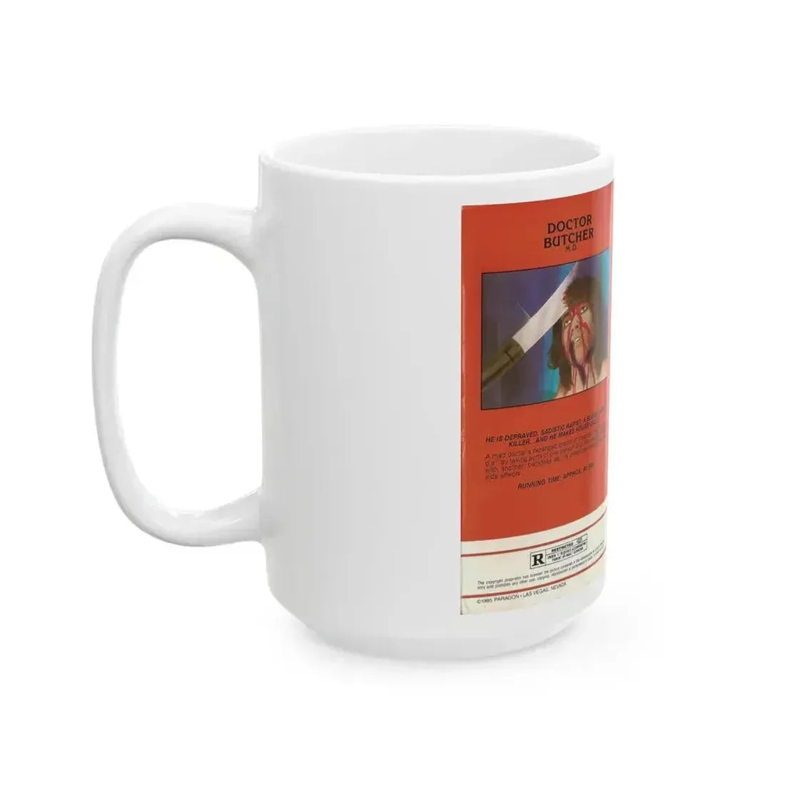 DOCTOR BUTCHER MD (VHS COVER) - White Coffee Mug - Go Mug Yourself