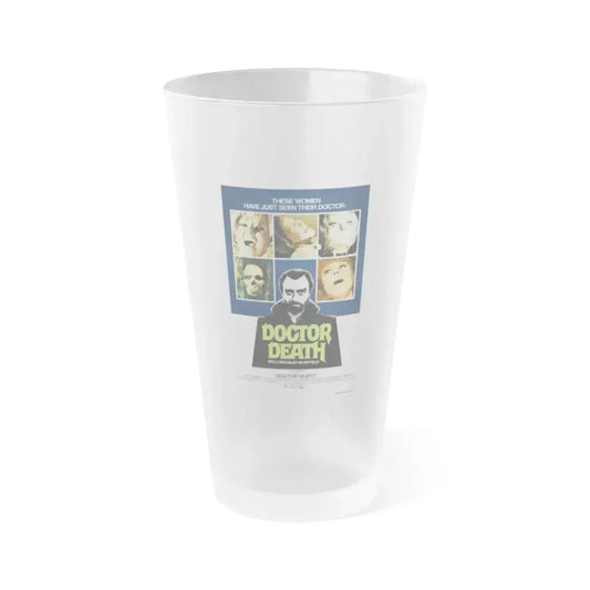 DOCTOR DEATH 1973 Movie Poster - Frosted Pint Glass 16oz 16oz Frosted - Go Mug Yourself