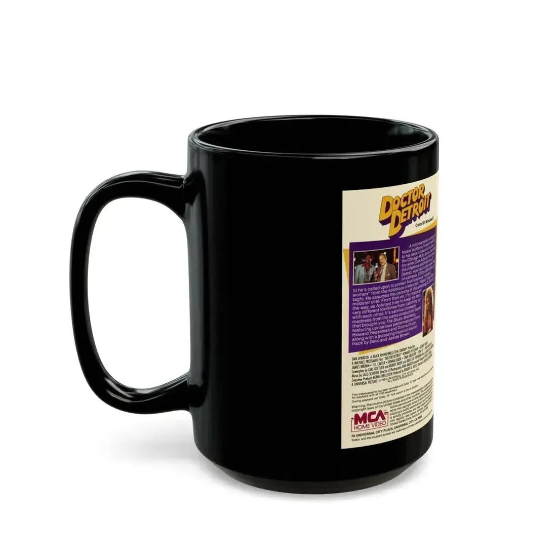 DOCTOR DETROIT (VHS COVER) - Black Coffee Mug - Go Mug Yourself