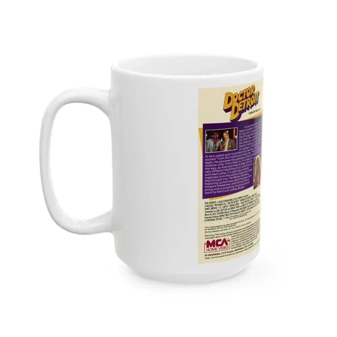 DOCTOR DETROIT (VHS COVER) - White Coffee Mug - Go Mug Yourself