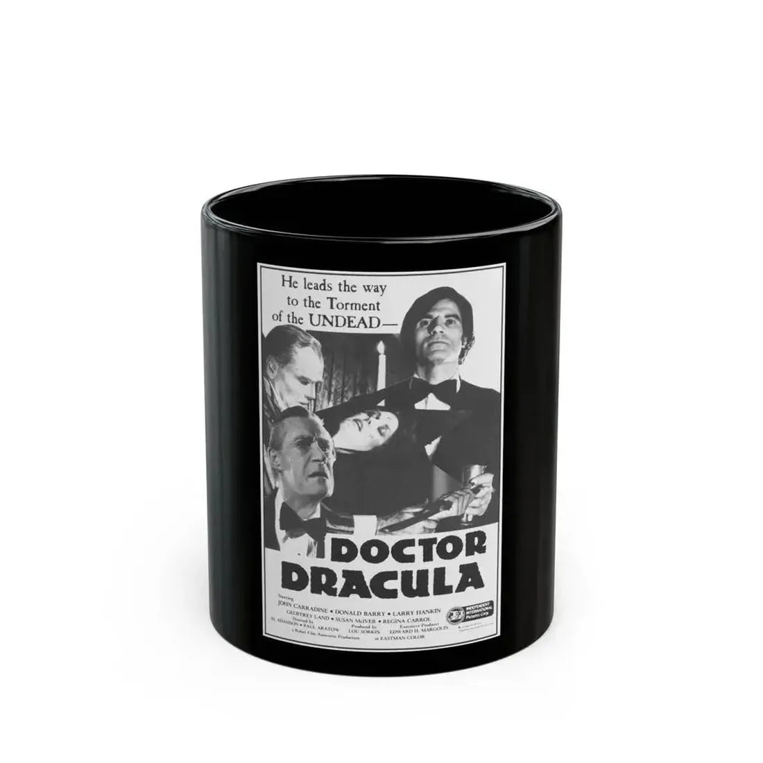 DOCTOR DRACULA 1978 Movie Poster - Black Coffee Mug 11oz - Go Mug Yourself