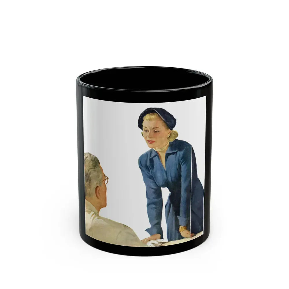 Doctor, I'd Like to Know, McCall's, January 1952 - Black Coffee Mug 11oz - Go Mug Yourself