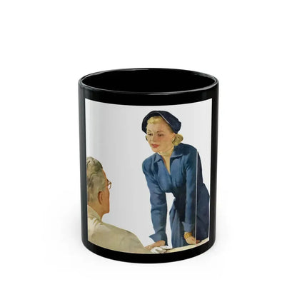 Doctor, I'd Like to Know, McCall's, January 1952 - Black Coffee Mug - Go Mug Yourself