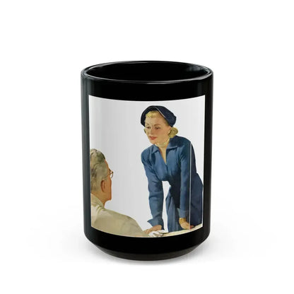 Doctor, I'd Like to Know, McCall's, January 1952 - Black Coffee Mug - Go Mug Yourself