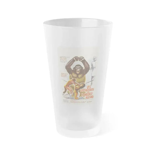 DOCTOR OF DOOM 1963 Movie Poster - Frosted Pint Glass 16oz 16oz Frosted - Go Mug Yourself