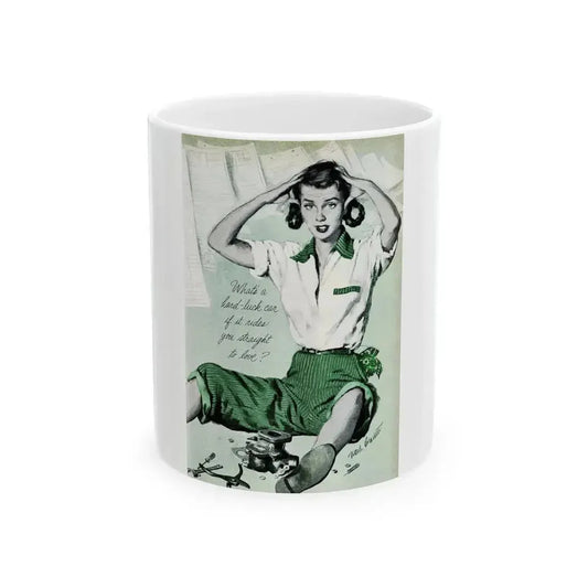Doctor's Car, Good Housekeeping, December 1949 - White Coffee Mug 11oz - Go Mug Yourself