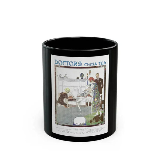 Doctor's china tea, advertisement, 1924 - Black Coffee Mug 11oz - Go Mug Yourself