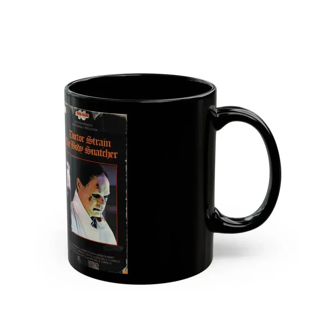 DOCTOR STRAIN THE BODY SCATCHER (VHS COVER) - Black Coffee Mug - Go Mug Yourself