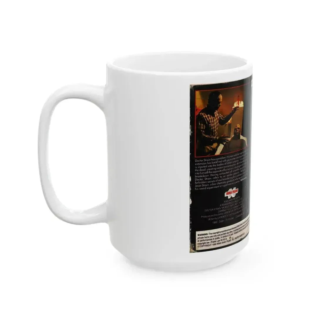 DOCTOR STRAIN THE BODY SCATCHER (VHS COVER) - White Coffee Mug - Go Mug Yourself