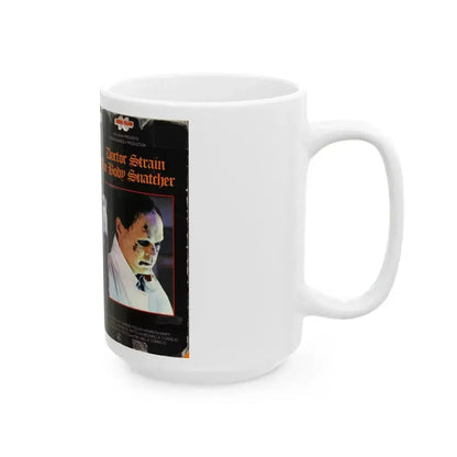 DOCTOR STRAIN THE BODY SCATCHER (VHS COVER) - White Coffee Mug - Go Mug Yourself