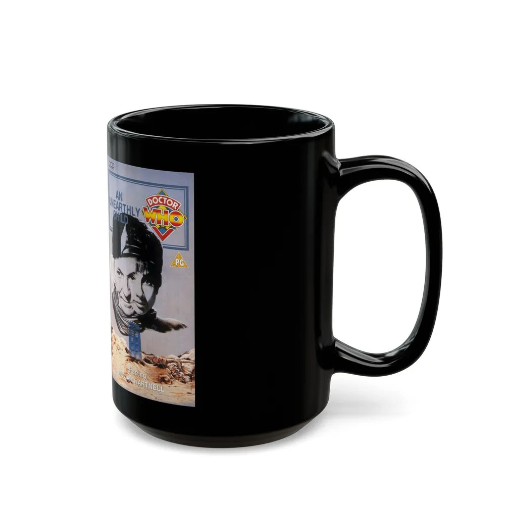 DOCTOR WHO AN UNEARTHLY CHILD (VHS COVER) - Black Coffee Mug-Go Mug Yourself