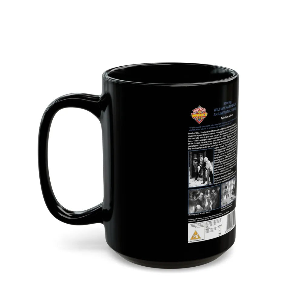 DOCTOR WHO AN UNEARTHLY CHILD (VHS COVER) - Black Coffee Mug-Go Mug Yourself