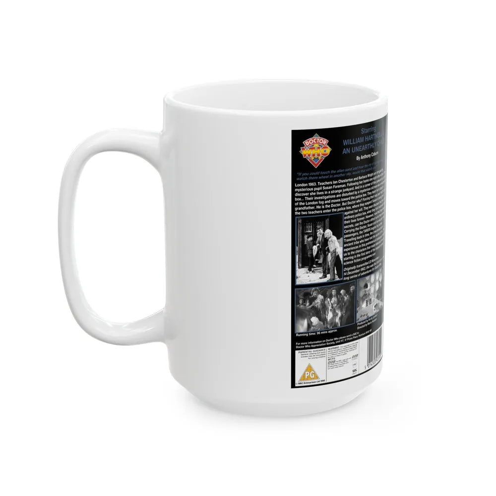 DOCTOR WHO AN UNEARTHLY CHILD (VHS COVER) - White Coffee Mug-Go Mug Yourself