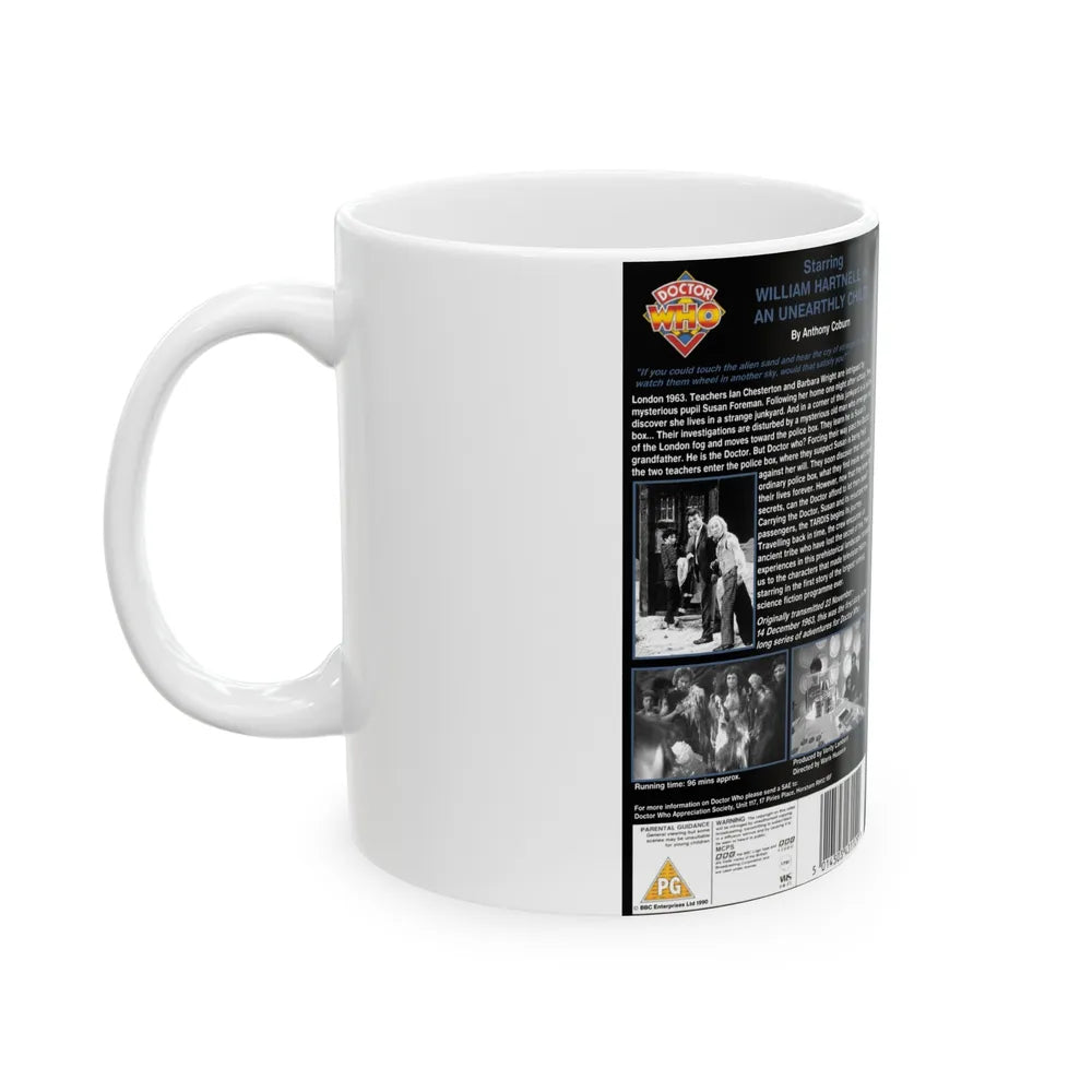 DOCTOR WHO AN UNEARTHLY CHILD (VHS COVER) - White Coffee Mug-Go Mug Yourself