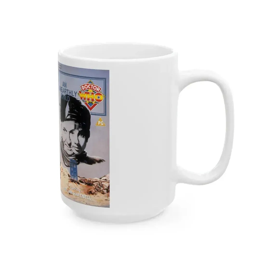 DOCTOR WHO AN UNEARTHLY CHILD (VHS COVER) - White Coffee Mug - Go Mug Yourself